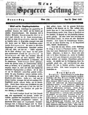 Neue Speyerer Zeitung Donnerstag 23. Juni 1842