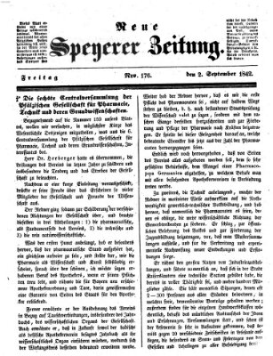 Neue Speyerer Zeitung Freitag 2. September 1842