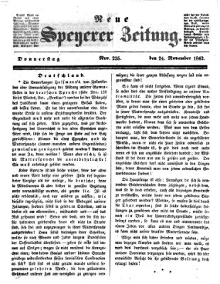 Neue Speyerer Zeitung Donnerstag 24. November 1842