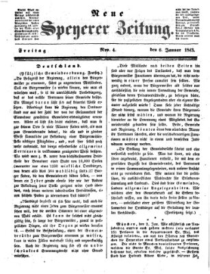 Neue Speyerer Zeitung Freitag 6. Januar 1843