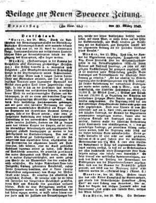 Neue Speyerer Zeitung Donnerstag 30. März 1843