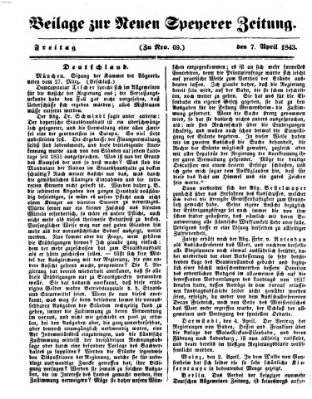 Neue Speyerer Zeitung Freitag 7. April 1843