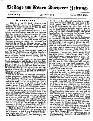 Neue Speyerer Zeitung Freitag 5. Mai 1843