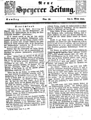 Neue Speyerer Zeitung Samstag 6. Mai 1843