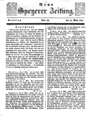 Neue Speyerer Zeitung Sonntag 14. Mai 1843