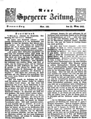 Neue Speyerer Zeitung Donnerstag 25. Mai 1843