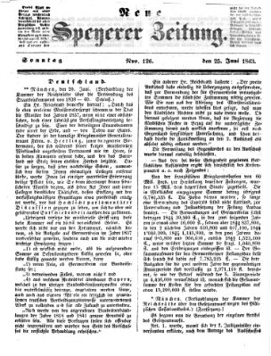 Neue Speyerer Zeitung Sonntag 25. Juni 1843