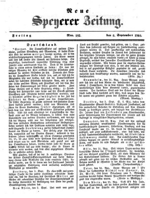 Neue Speyerer Zeitung Freitag 6. September 1844