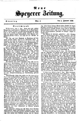 Neue Speyerer Zeitung Sonntag 6. Januar 1850