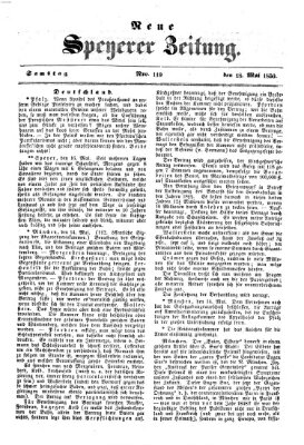 Neue Speyerer Zeitung Samstag 18. Mai 1850