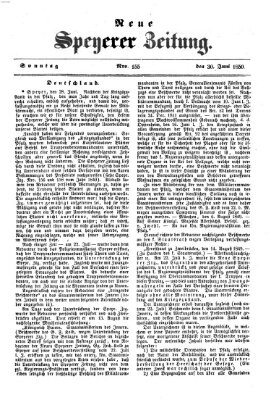 Neue Speyerer Zeitung Sonntag 30. Juni 1850