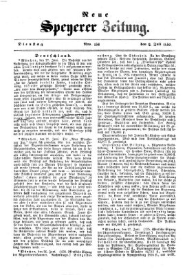 Neue Speyerer Zeitung Dienstag 2. Juli 1850