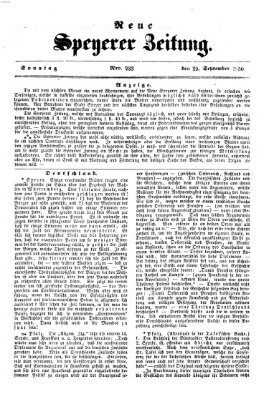 Neue Speyerer Zeitung Sonntag 29. September 1850