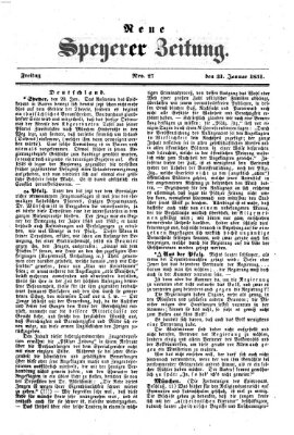 Neue Speyerer Zeitung Freitag 31. Januar 1851