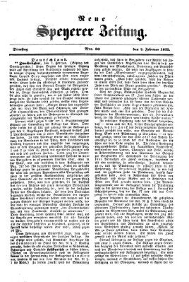 Neue Speyerer Zeitung Dienstag 4. Februar 1851