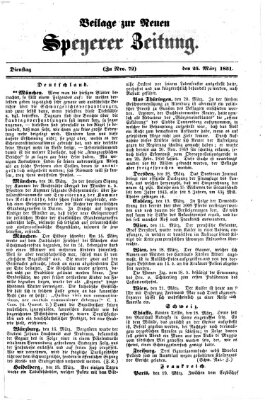 Neue Speyerer Zeitung Dienstag 25. März 1851