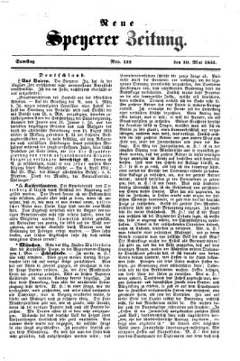 Neue Speyerer Zeitung Samstag 10. Mai 1851