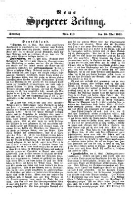 Neue Speyerer Zeitung Sonntag 18. Mai 1851