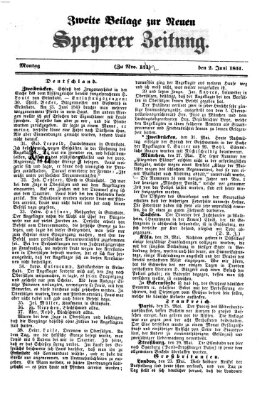 Neue Speyerer Zeitung Montag 2. Juni 1851