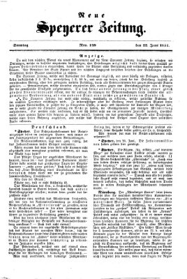 Neue Speyerer Zeitung Sonntag 22. Juni 1851