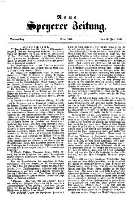 Neue Speyerer Zeitung Donnerstag 3. Juli 1851