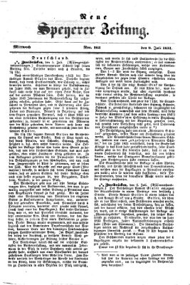 Neue Speyerer Zeitung Mittwoch 9. Juli 1851