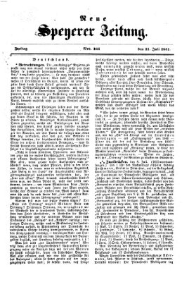 Neue Speyerer Zeitung Freitag 11. Juli 1851