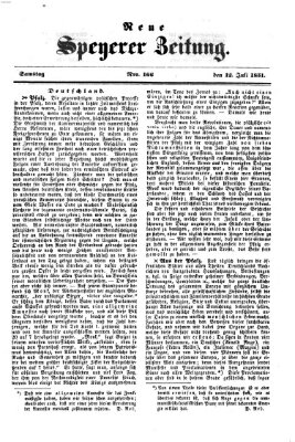 Neue Speyerer Zeitung Samstag 12. Juli 1851