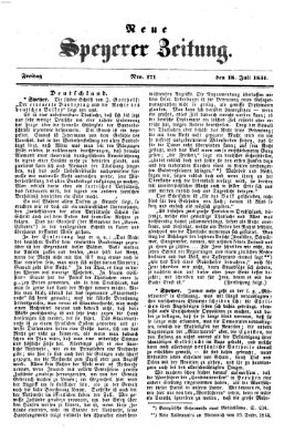 Neue Speyerer Zeitung Freitag 18. Juli 1851