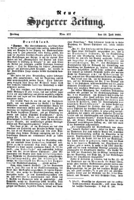 Neue Speyerer Zeitung Freitag 25. Juli 1851