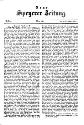 Neue Speyerer Zeitung Freitag 3. Oktober 1851