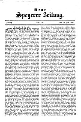 Neue Speyerer Zeitung Freitag 16. Juli 1852