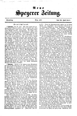 Neue Speyerer Zeitung Samstag 24. Juli 1852