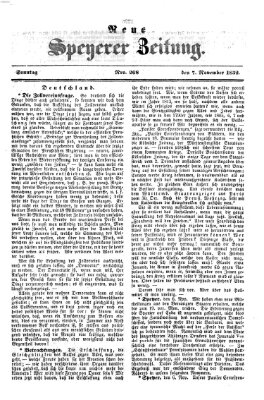 Neue Speyerer Zeitung Sonntag 7. November 1852