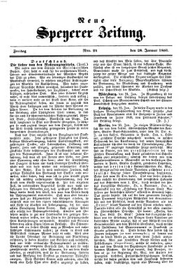 Neue Speyerer Zeitung Freitag 28. Januar 1853