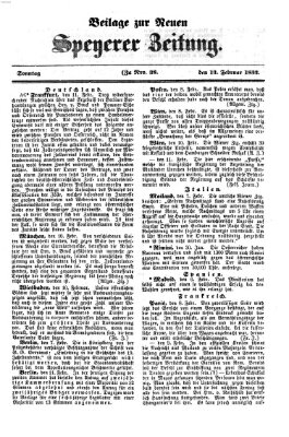 Neue Speyerer Zeitung Sonntag 13. Februar 1853