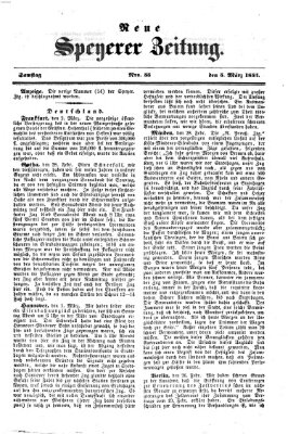 Neue Speyerer Zeitung Samstag 5. März 1853