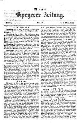 Neue Speyerer Zeitung Sonntag 6. März 1853