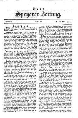 Neue Speyerer Zeitung Samstag 19. März 1853