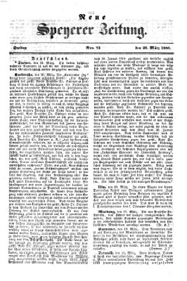 Neue Speyerer Zeitung Freitag 25. März 1853