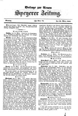 Neue Speyerer Zeitung Montag 28. März 1853