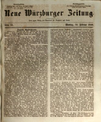 Neue Würzburger Zeitung Montag 24. Februar 1840