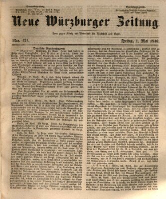 Neue Würzburger Zeitung Freitag 1. Mai 1840