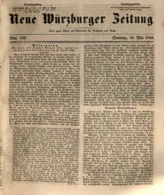 Neue Würzburger Zeitung Sonntag 10. Mai 1840