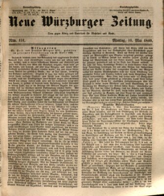 Neue Würzburger Zeitung Montag 11. Mai 1840