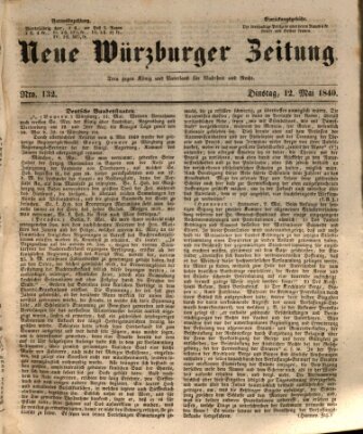 Neue Würzburger Zeitung Dienstag 12. Mai 1840