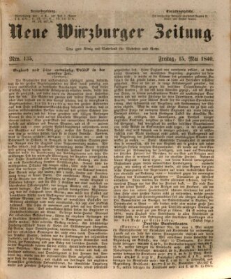 Neue Würzburger Zeitung Freitag 15. Mai 1840