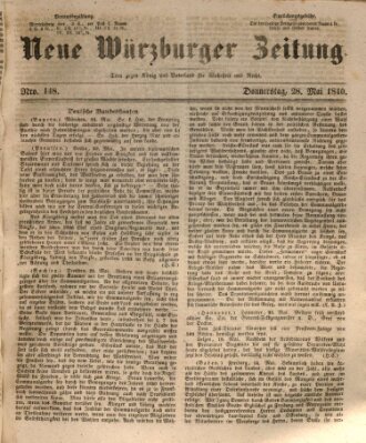 Neue Würzburger Zeitung Donnerstag 28. Mai 1840