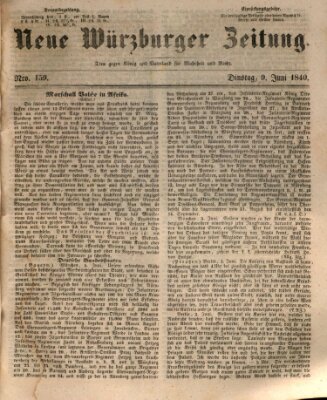 Neue Würzburger Zeitung Dienstag 9. Juni 1840