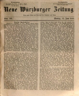 Neue Würzburger Zeitung Montag 15. Juni 1840